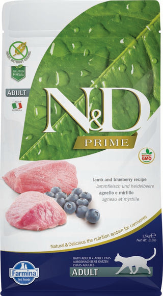 FARMINA N&D Adult Cat Food - Lamb and Blueberry
