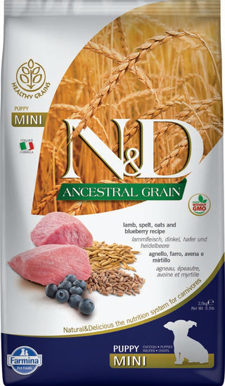 FARMINA N&D Puppy MINI Dog Food Ancestral Grain - Lamb