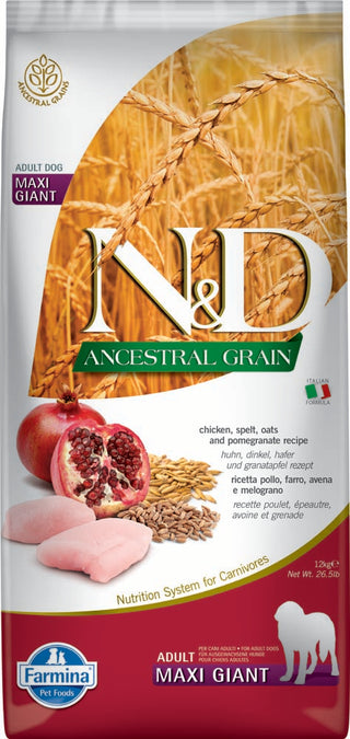 FARMINA N&D MAXI GIANT Dog Food Ancestral Grain - Chicken