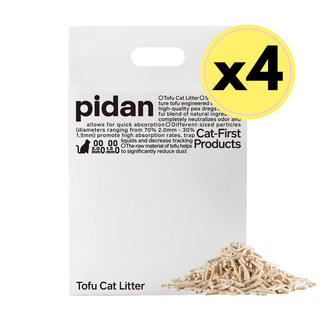 PIDAN Tofu Cat Litter (Pure Tofu) 2.4kg per bag - 4 Bags