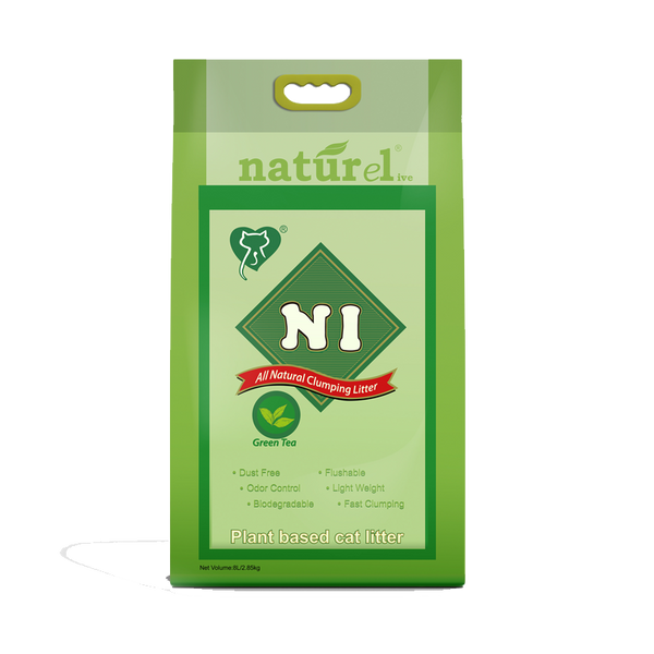 Nature1 - Tofu Clumping Litter - Green Tea - 2.85kg