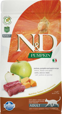 FARMINA N&D Adult Cat Food - Venison Pumpkin and Apple