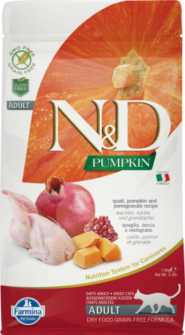 FARMINA N&D Adult Cat Food - Quail and Pumpkin