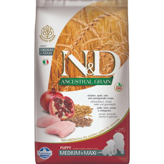 FARMINA N&D Puppy MED-MAXI Dog Food Ancestral Grain - Chicken