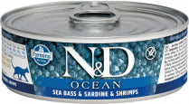 FARMINA N&D OCEAN Cat Wet Food - Sea Bass, Sardine and Shrimp