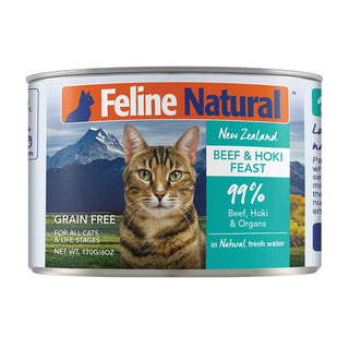 Feline Natural - Beef & Hoki Can 170g 6oz