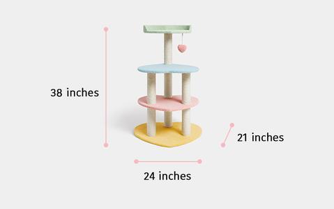 Vetreska Heart Shaped Cat Climbing Tree - Catoro Pets