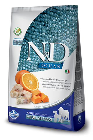Farmina N&D DOG Ocean For MED/MAXI - Cod Orange & Pumpkin