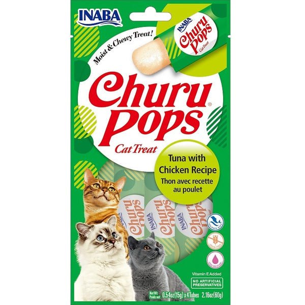 INABA Churu Pops Tuna with Chicken 4pk 2 oz