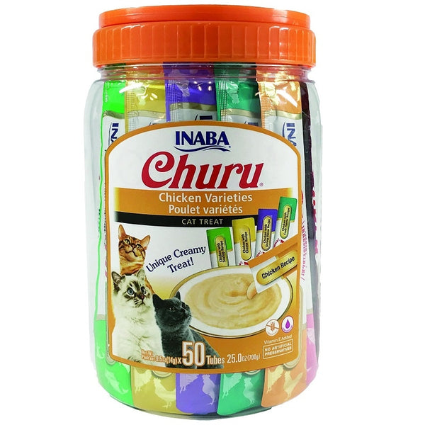 INABA Churu Puree Chicken 50pk 0.5 oz