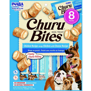 INABA Churu Bites Dog Chicken Wrap with Cheese 8pk 96g/3.4oz