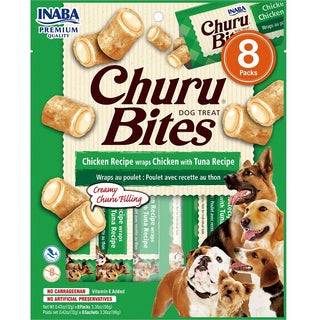 INABA Churu Bites Dog Chicken Wrap with Chicken Tuna 8pk 96g/3.4oz