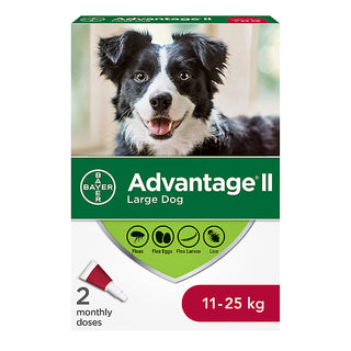 Advantage II Dogs 25kg+ 2 Dose