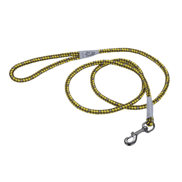 K9 Explorer Reflective Braided Rope Snap Leash Goldenrod 6'