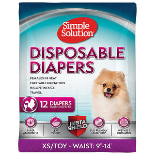 Disposable Female Diapers XSmall/Toy 12PK