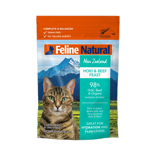 K9 Natural - Feline - Hoki & Beef Feast Pouch 85g (Case of 12)