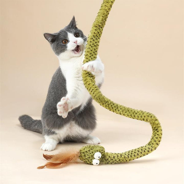 Snake Shaped Cat Teaser Wand - Catoro Pets