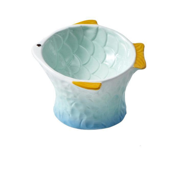 Handmade Fish Ceramic Cat Bowl - 4 types - Catoro Pets