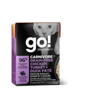 GO! CAT CARNIVORE GF Chicken, Turkey & Duck Pate 24/181g